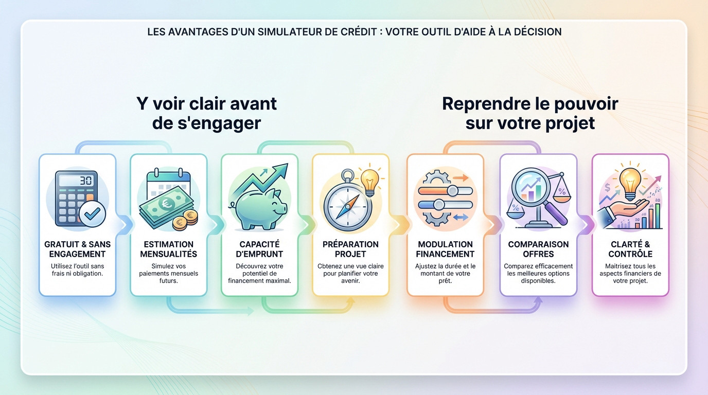 Interface d'un simulateur de crédit gratuit permettant de calculer les mensualités et la <strong>capacité d’emprunt</strong> » /></p>
<h2 id=