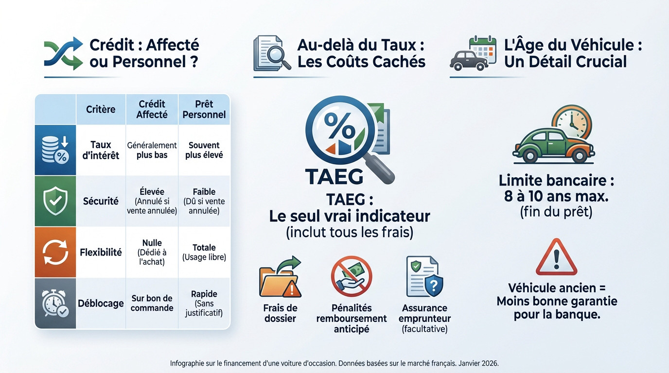 Comprendre les pièges du financement d'une voiture d'occasion et choisir le bon crédit