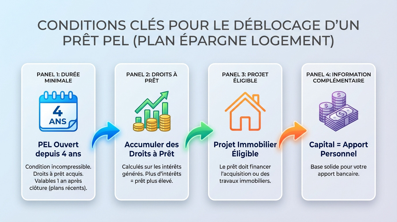 Conditions clés pour débloquer un prêt PEL