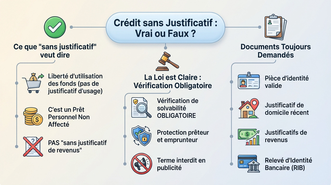 Crédit sans justificatif : vrai ou faux, comprendre les nuances
