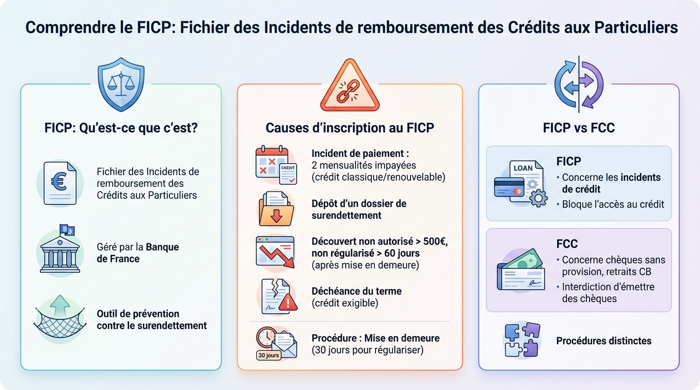 Comprendre le fonctionnement du fichier FICP et ses conséquences sur le crédit