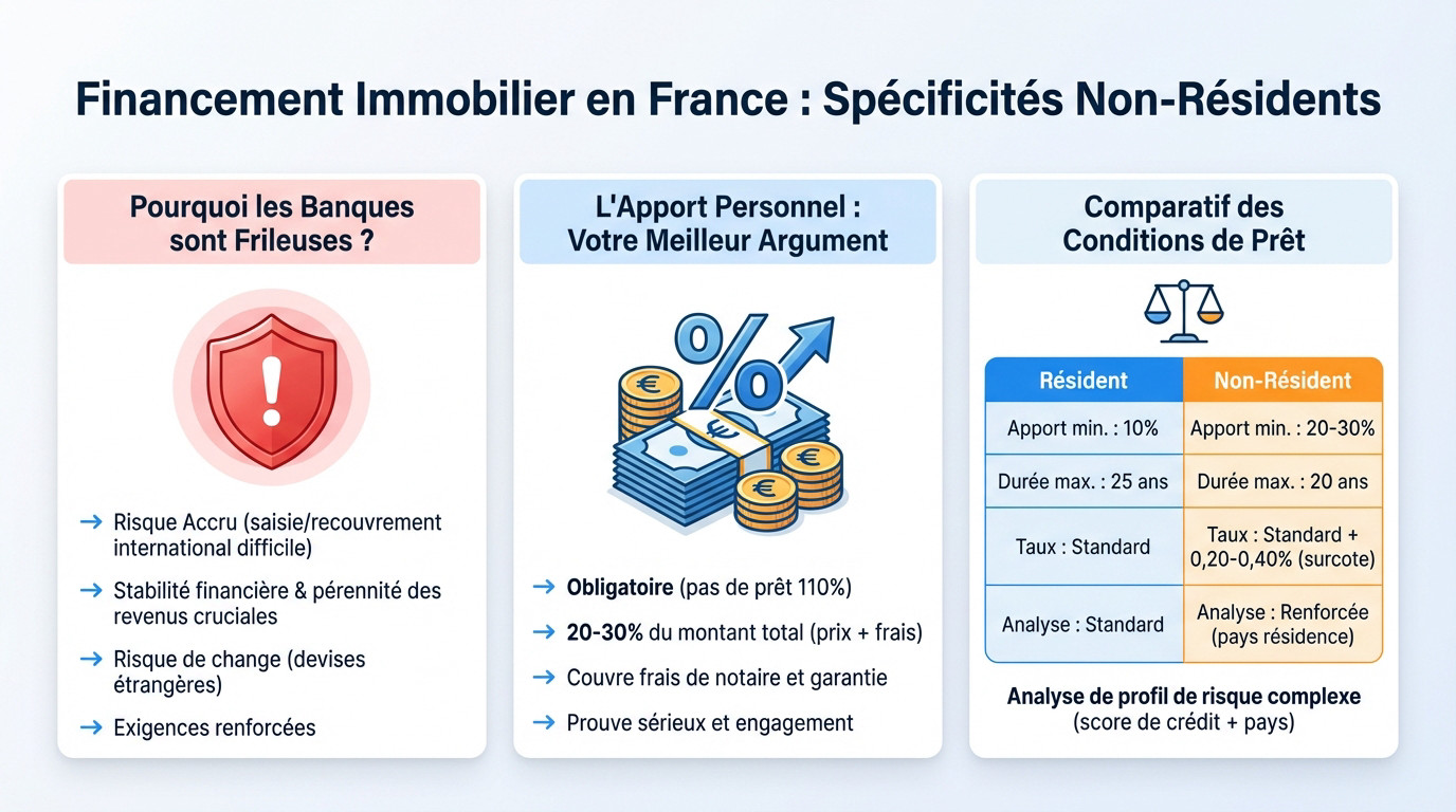 Financement immobilier en France pour les non-résidents : défis et conditions bancaires
