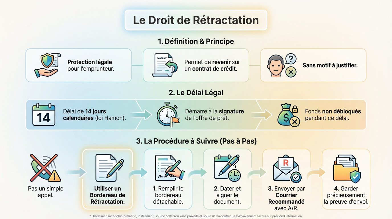 Personne signant un document de rétractation de crédit avec soulagement