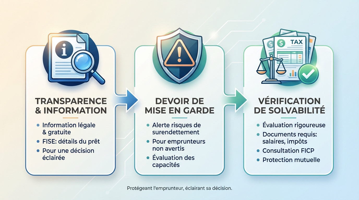 Illustration des obligations du prêteur : transparence, mise en garde et vérification de solvabilité