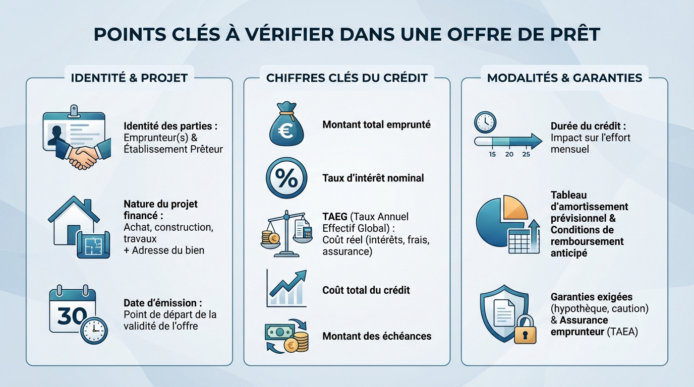 Liste des points de vigilance à vérifier sur une offre de prêt immobilier avant signature