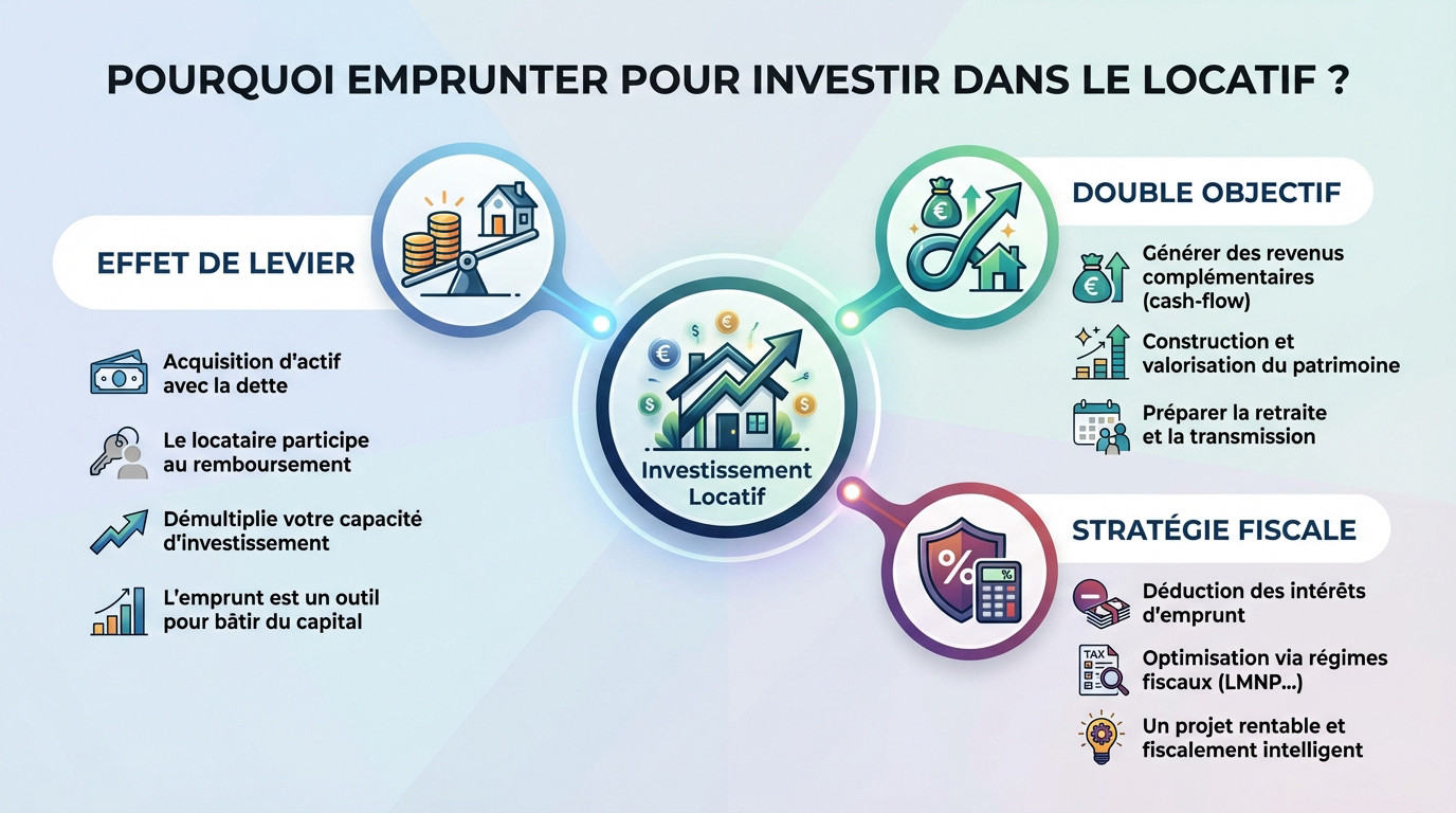 Illustration du crédit immobilier pour investissement locatif et effet de levier