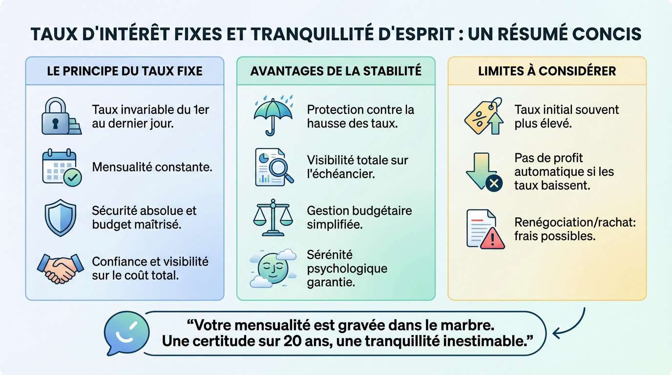 Comparaison taux fixe taux variable crédit : illustration de la stabilité financière et de la tranquillité d'esprit